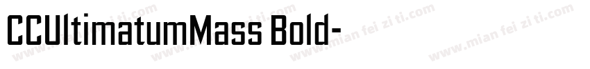 CCUltimatumMass Bold字体转换